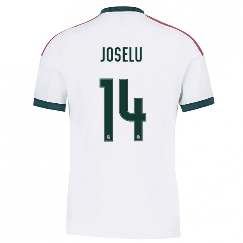 Danxen Criança Camisola Joselu #14 Verde Escuro Branco Vermelho Principal 2026/27 Camisa