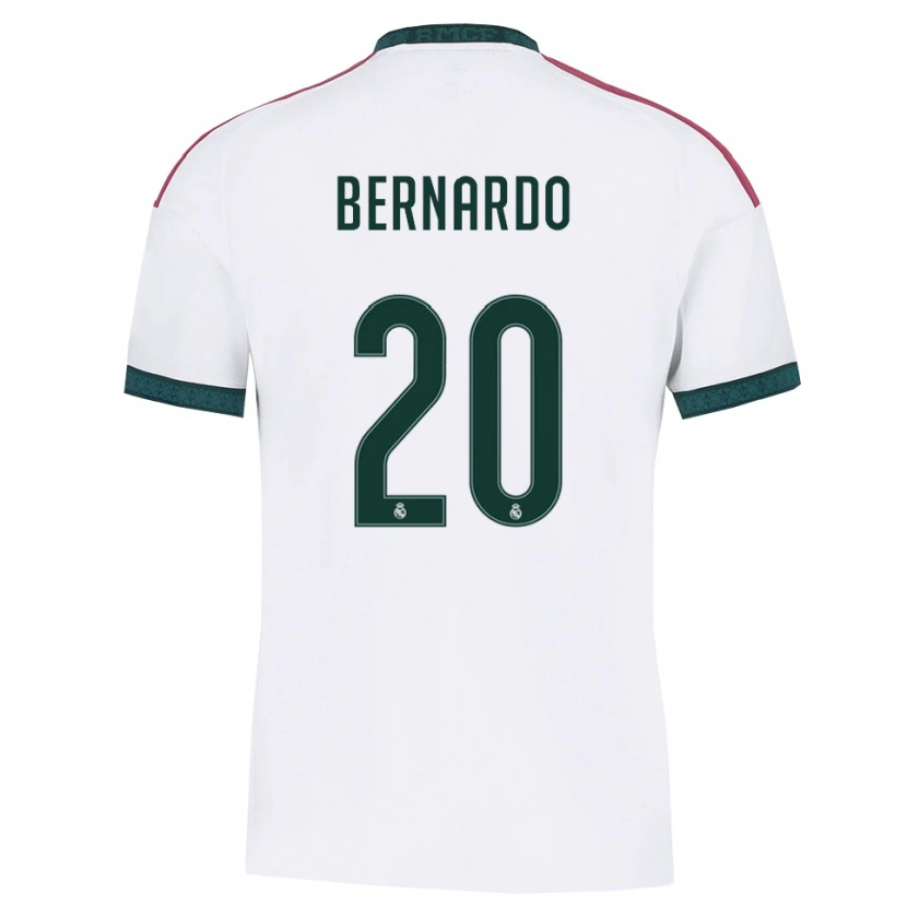 Danxen Criança Camisola Bernardo Silva #20 Verde Escuro Branco Vermelho Principal 2026/27 Camisa