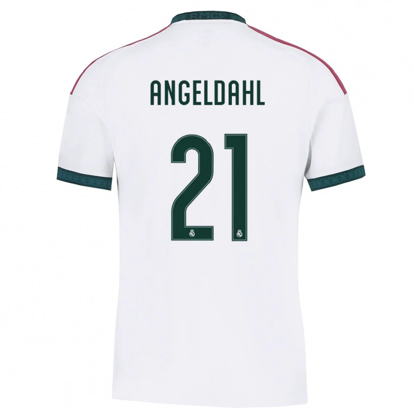Danxen Criança Camisola Filippa Angeldahl #21 Verde Escuro Branco Vermelho Principal 2026/27 Camisa