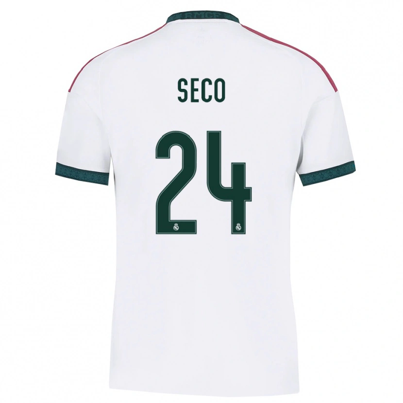 Danxen Criança Camisola Ferran Seco #24 Verde Escuro Branco Vermelho Principal 2026/27 Camisa