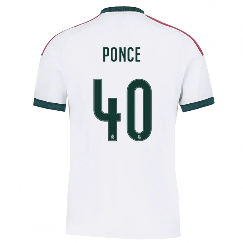 Danxen Criança Camisola Guille Ponce #40 Verde Escuro Branco Vermelho Principal 2026/27 Camisa