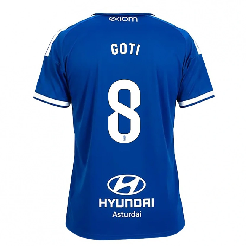 Danxen Criança Camisola Mikel Goti #8 Azul Médio Branco Principal 2026/27 Camisa