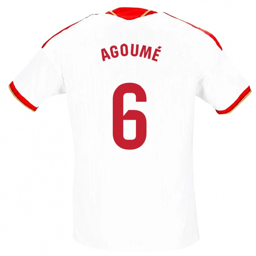 Danxen Criança Camisola Lucien Agoumé #6 Branco Vermelho Principal 2026/27 Camisa