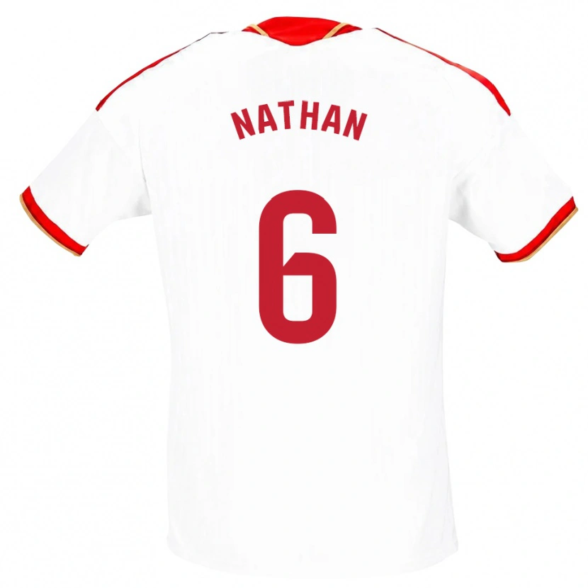 Danxen Criança Camisola Nathan Sánchez #6 Branco Vermelho Principal 2026/27 Camisa