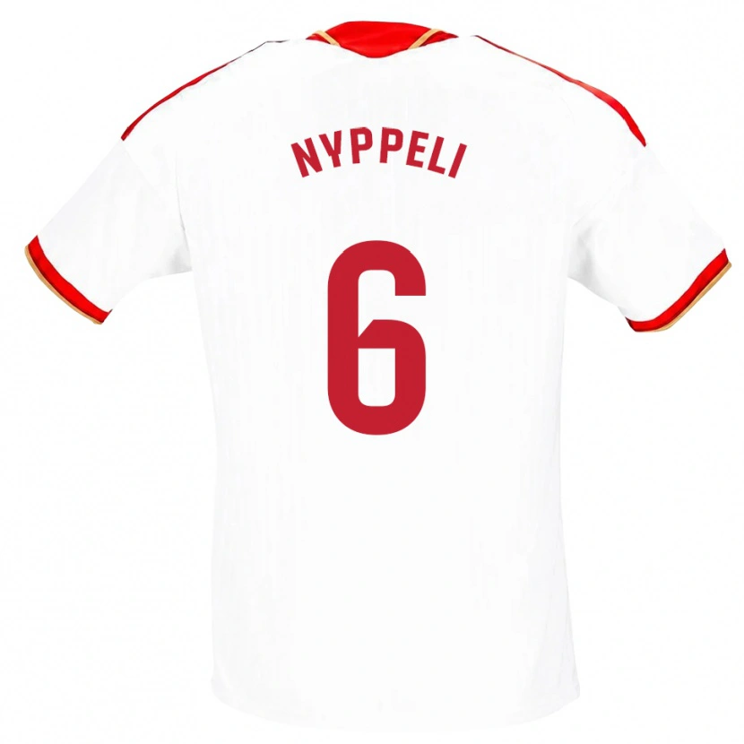 Danxen Criança Camisola Ramón Nyppeli #6 Branco Vermelho Principal 2026/27 Camisa