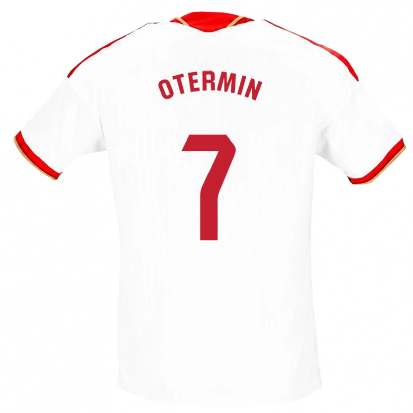 Danxen Criança Camisola Rosa María Otermín Abella #7 Branco Vermelho Principal 2026/27 Camisa