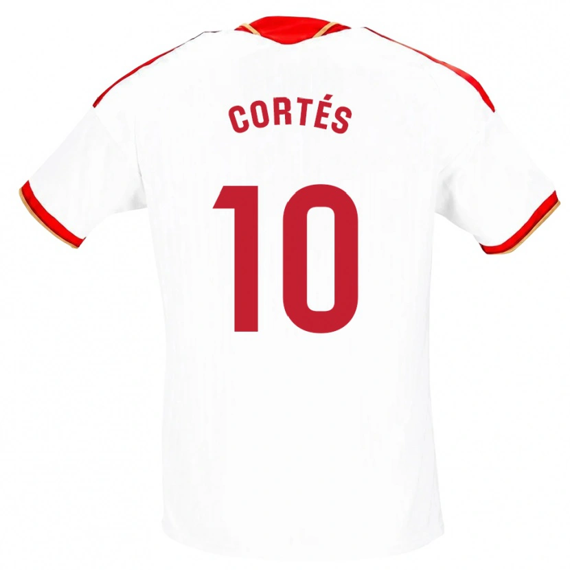 Danxen Criança Camisola Millaray Cortés #10 Branco Vermelho Principal 2026/27 Camisa