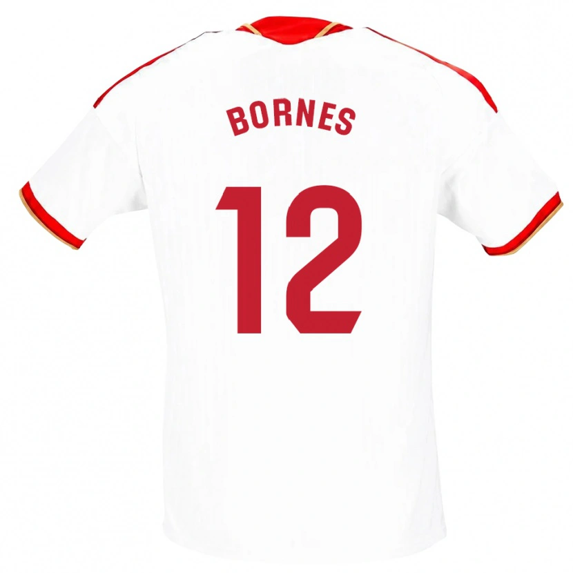 Danxen Criança Camisola Pedro Bornes #12 Branco Vermelho Principal 2026/27 Camisa