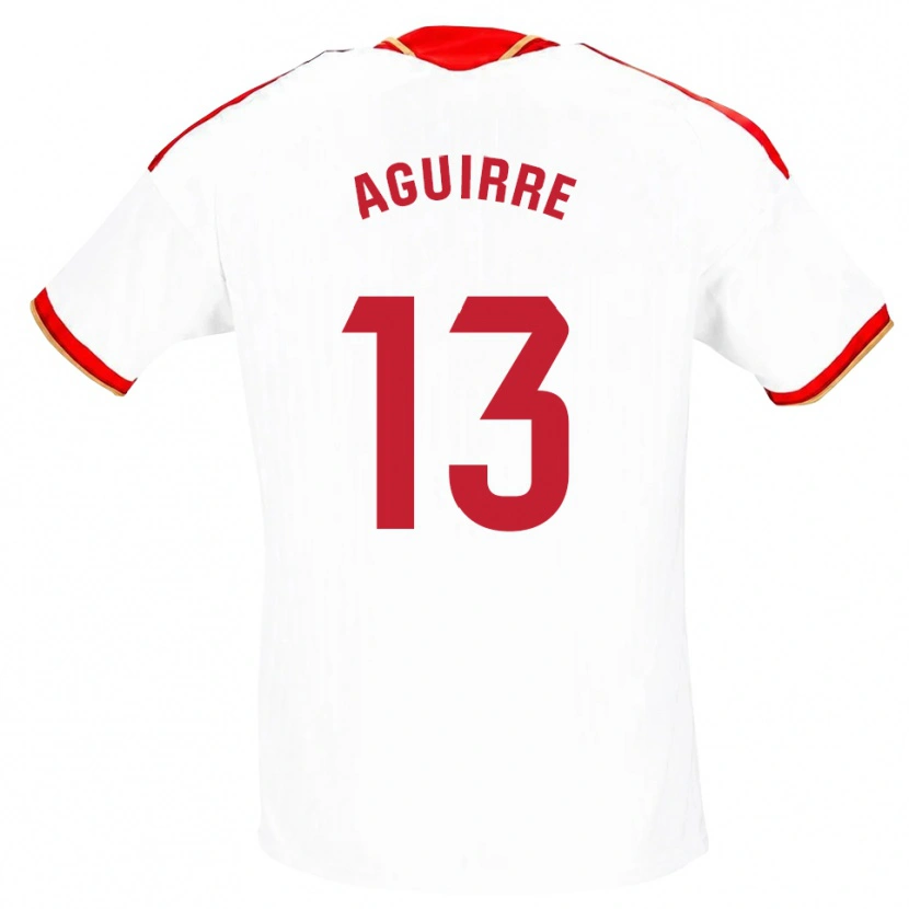 Danxen Criança Camisola Yolanda Aguirre #13 Branco Vermelho Principal 2026/27 Camisa