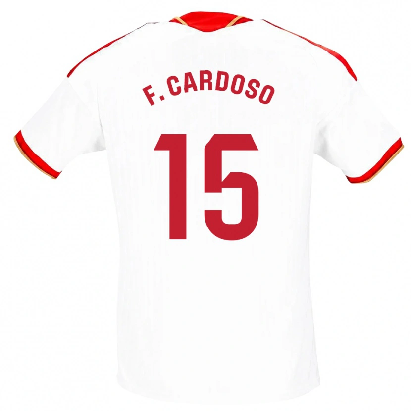 Danxen Criança Camisola Fábio Cardoso #15 Branco Vermelho Principal 2026/27 Camisa