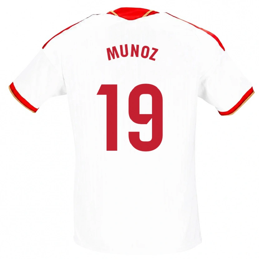 Danxen Criança Camisola Iker Muñoz #19 Branco Vermelho Principal 2026/27 Camisa