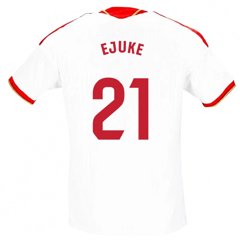Danxen Criança Camisola Chidera Ejuke #21 Branco Vermelho Principal 2026/27 Camisa