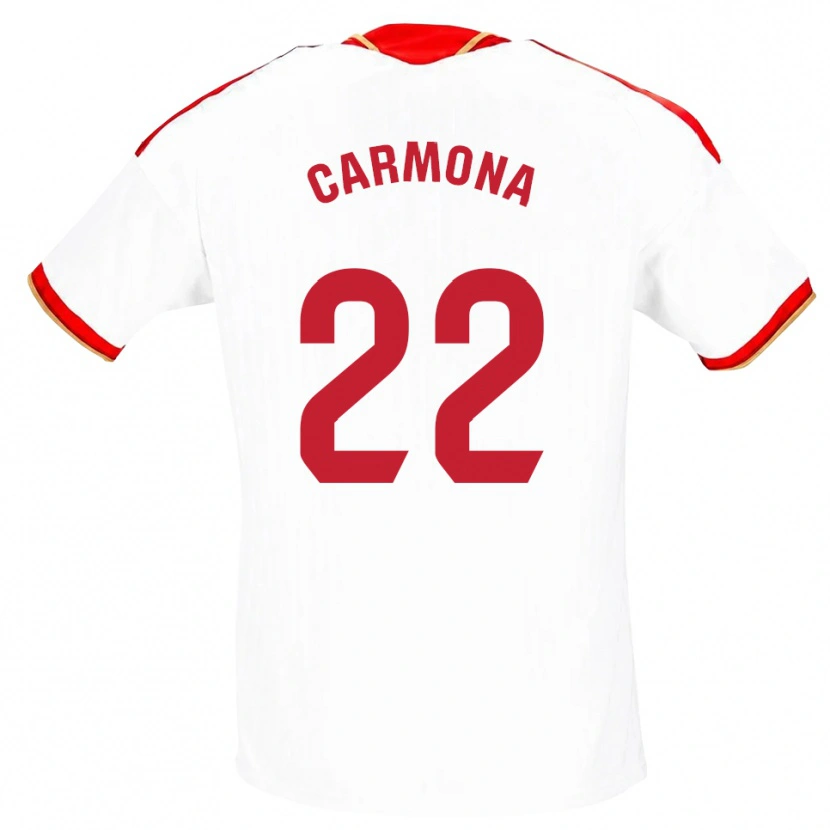 Danxen Criança Camisola José Ángel Carmona #22 Branco Vermelho Principal 2026/27 Camisa