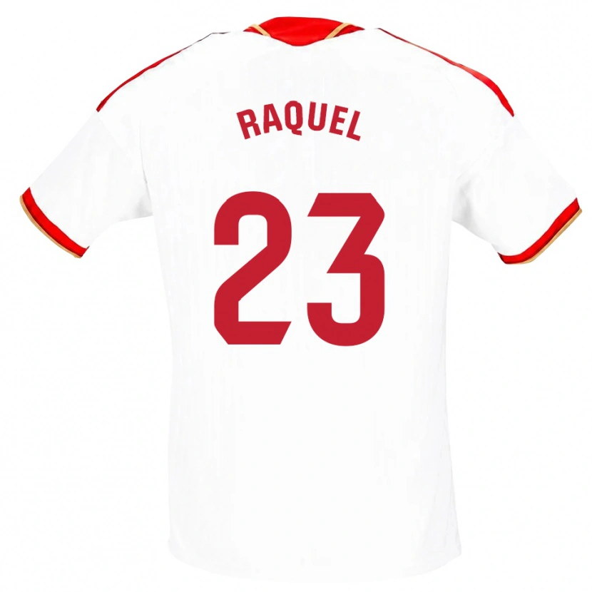 Danxen Criança Camisola Raquel Morcillo #23 Branco Vermelho Principal 2026/27 Camisa