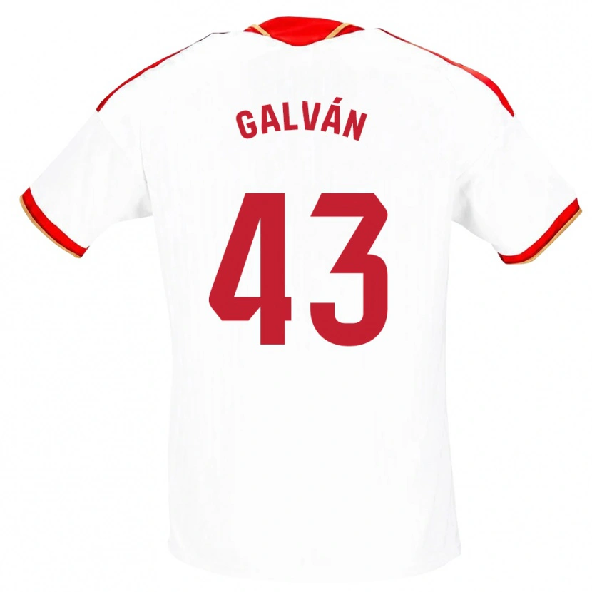 Danxen Criança Camisola Arnaudis Galván #43 Branco Vermelho Principal 2026/27 Camisa