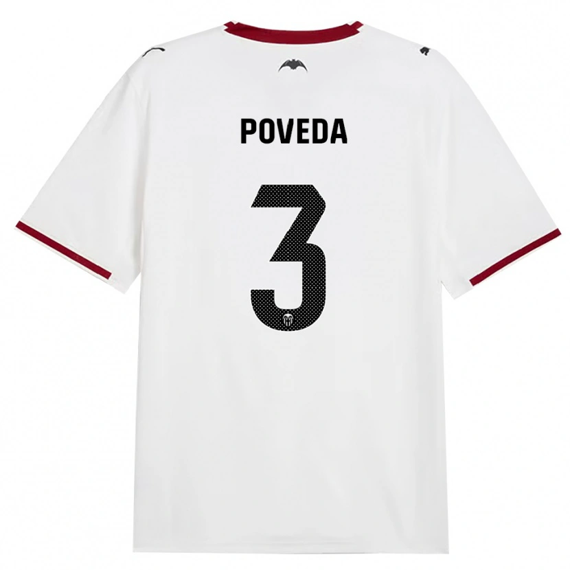 Danxen Criança Camisola Hugo Poveda #3 Preto Branco Vermelho Amarelo Principal 2026/27 Camisa