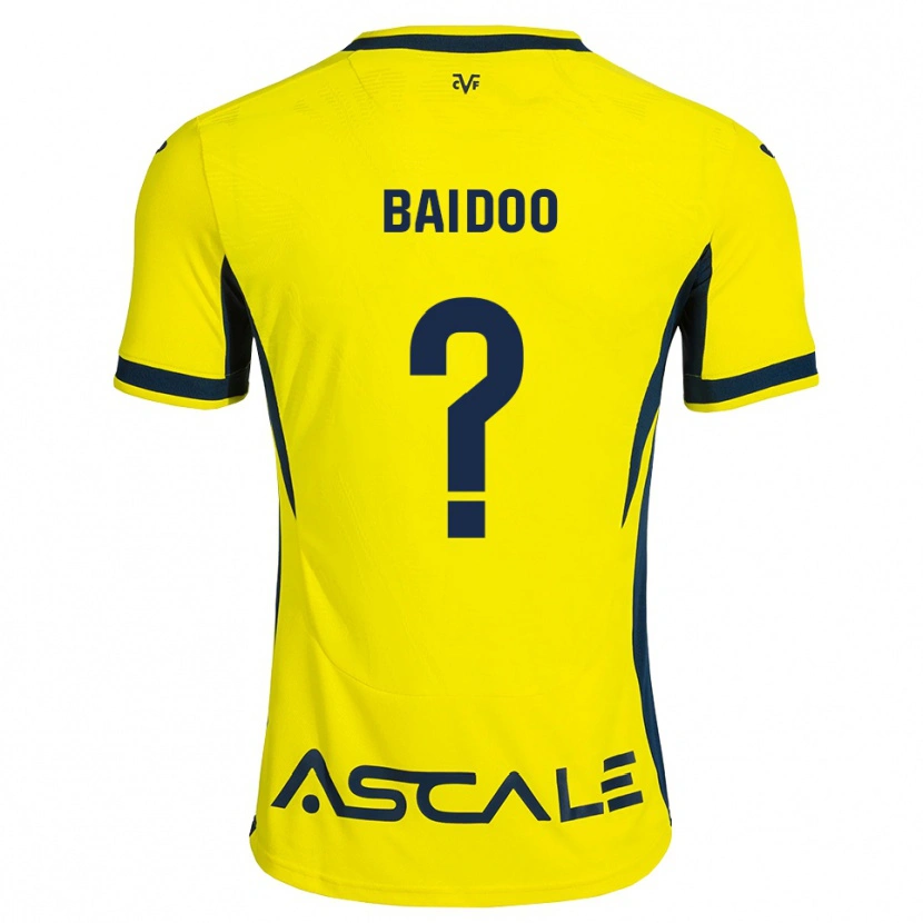 Danxen Criança Camisola Collins Baidoo #0 Amarelo Preto Vermelho Principal 2026/27 Camisa
