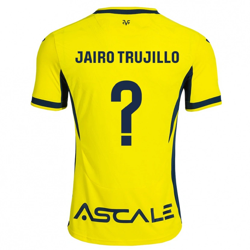 Danxen Criança Camisola Jairo Trujillo #0 Amarelo Preto Vermelho Principal 2026/27 Camisa