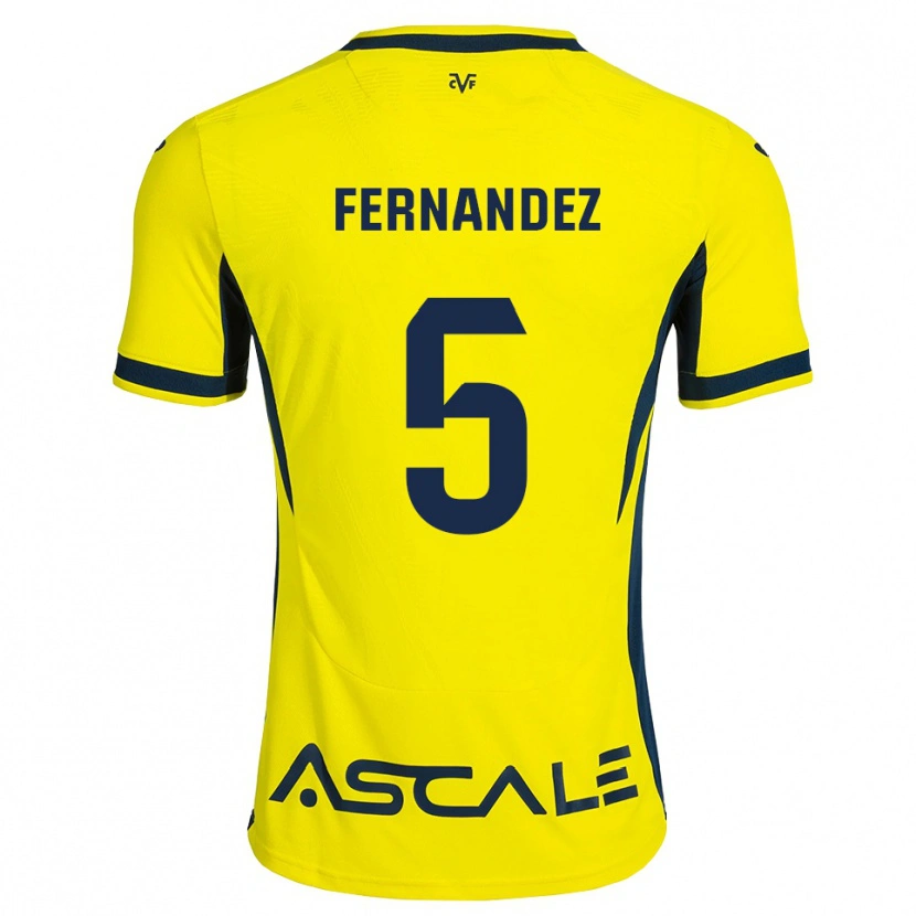 Danxen Criança Camisola Álvaro Fernández #5 Amarelo Preto Vermelho Principal 2026/27 Camisa