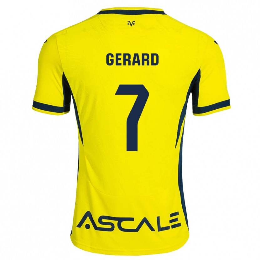 Danxen Criança Camisola Gerard Moreno #7 Amarelo Preto Vermelho Principal 2026/27 Camisa