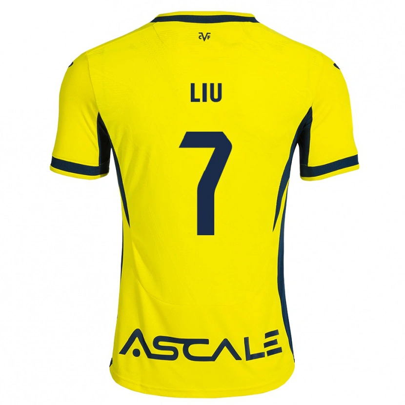 Danxen Criança Camisola Kaiyuan Liu #7 Amarelo Preto Vermelho Principal 2026/27 Camisa