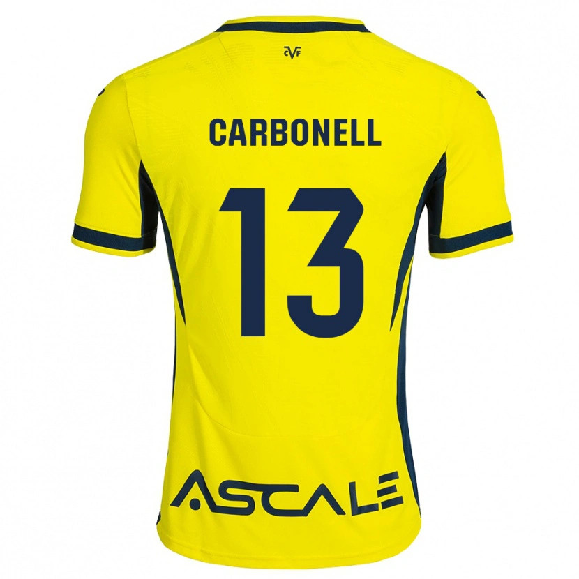 Danxen Criança Camisola Carmen Carbonell #13 Amarelo Preto Vermelho Principal 2026/27 Camisa