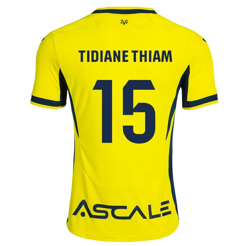 Danxen Criança Camisola Cheikh Tidiane Thiam #15 Amarelo Preto Vermelho Principal 2026/27 Camisa