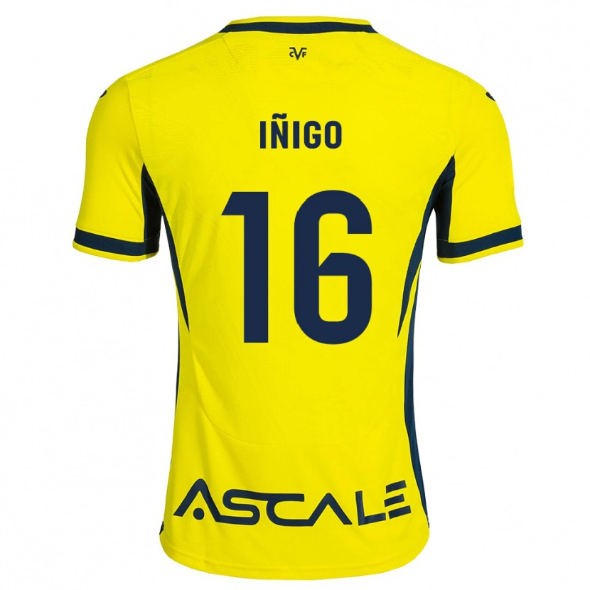 Danxen Criança Camisola Gastón Iñigo #16 Amarelo Preto Vermelho Principal 2026/27 Camisa
