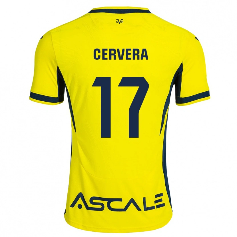 Danxen Criança Camisola Mario Cervera #17 Amarelo Preto Vermelho Principal 2026/27 Camisa