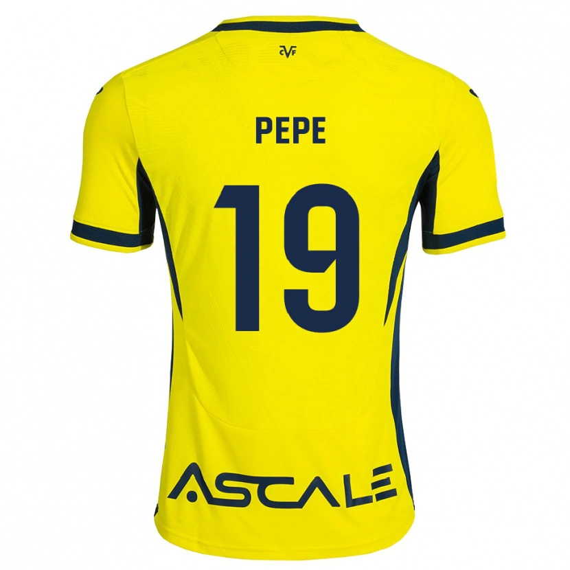 Danxen Criança Camisola Nicolas Pépé #19 Amarelo Preto Vermelho Principal 2026/27 Camisa