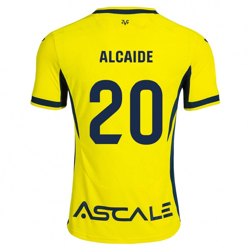Danxen Criança Camisola Álvaro Alcaide #20 Amarelo Preto Vermelho Principal 2026/27 Camisa