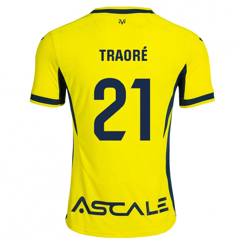 Danxen Criança Camisola Moussa Traoré #21 Amarelo Preto Vermelho Principal 2026/27 Camisa