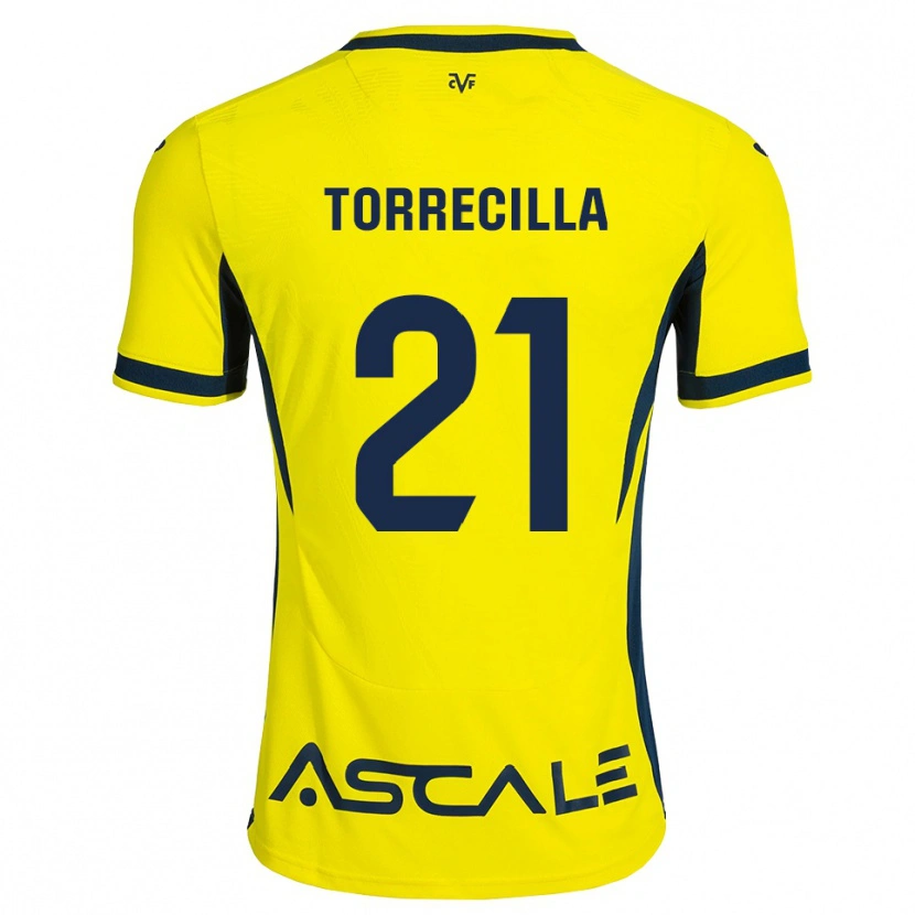 Danxen Criança Camisola Virginia Torrecilla #21 Amarelo Preto Vermelho Principal 2026/27 Camisa