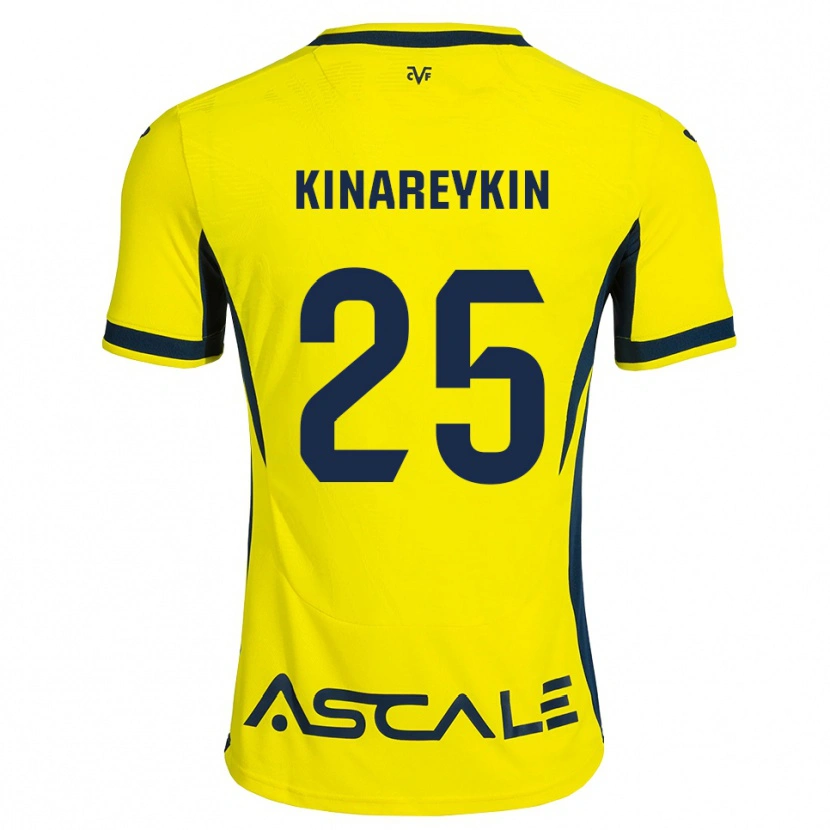 Danxen Criança Camisola Yakiv Kinareykin #25 Amarelo Preto Vermelho Principal 2026/27 Camisa