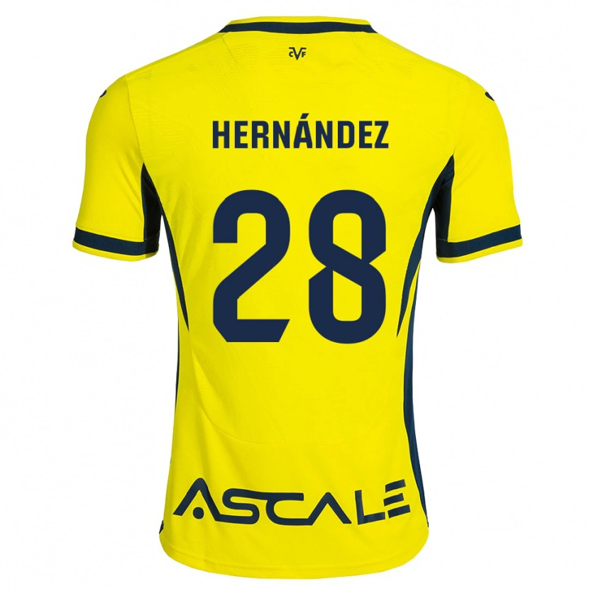 Danxen Criança Camisola Gerard Hernández #28 Amarelo Preto Vermelho Principal 2026/27 Camisa