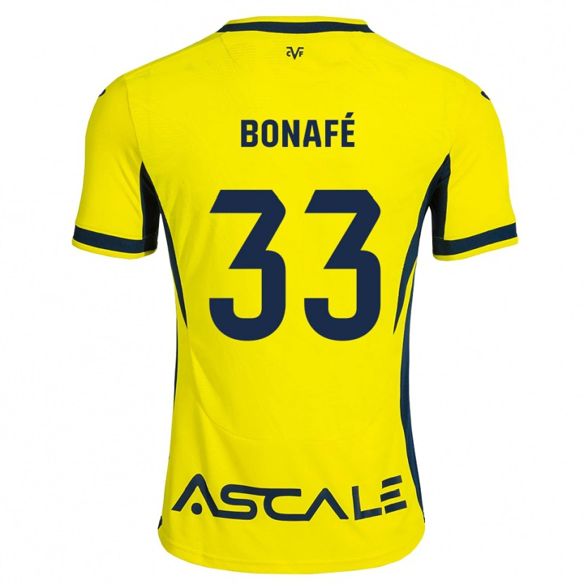 Danxen Criança Camisola César Bonafé #33 Amarelo Preto Vermelho Principal 2026/27 Camisa