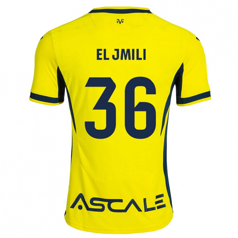 Danxen Criança Camisola Nizar El Jmili #36 Amarelo Preto Vermelho Principal 2026/27 Camisa