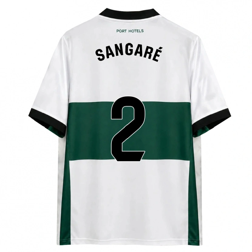 Danxen Criança Camisola Buba Sangaré #2 Verde Branco Vermelho Principal 2026/27 Camisa