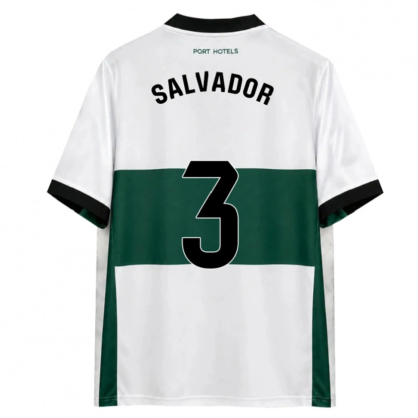 Danxen Criança Camisola Nico Salvador #3 Verde Branco Vermelho Principal 2026/27 Camisa