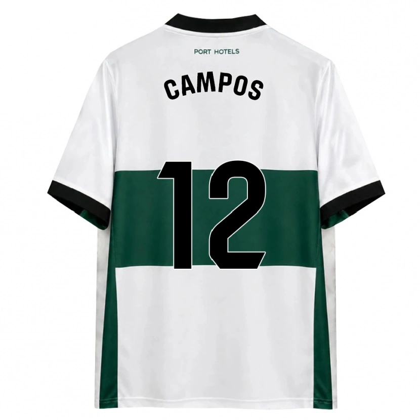 Danxen Criança Camisola Álex Campos #12 Verde Branco Vermelho Principal 2026/27 Camisa