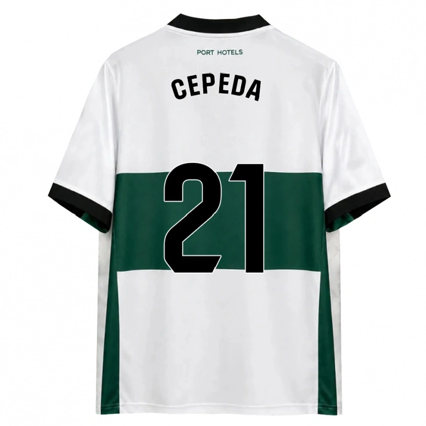 Danxen Criança Camisola Lucas Cepeda #21 Verde Branco Vermelho Principal 2026/27 Camisa