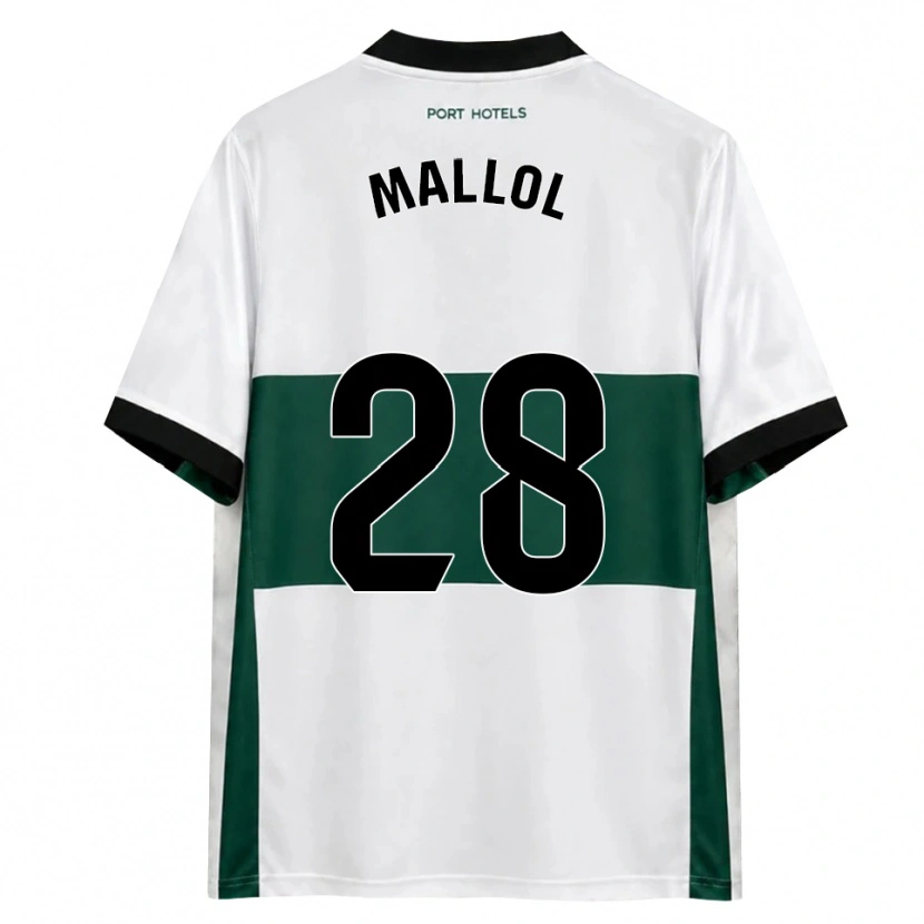 Danxen Criança Camisola Enrique Mallol #28 Verde Branco Vermelho Principal 2026/27 Camisa