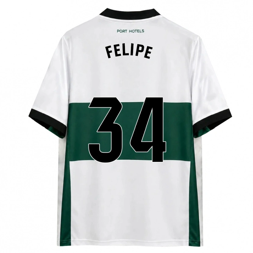 Danxen Criança Camisola Pablo Felipe #34 Verde Branco Vermelho Principal 2026/27 Camisa