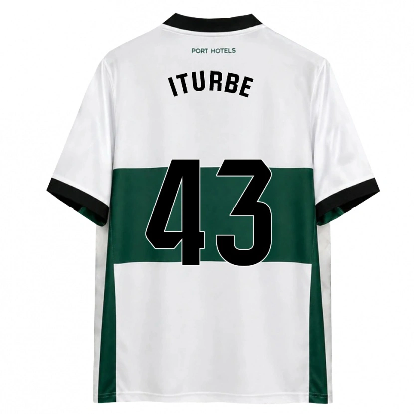 Danxen Criança Camisola Alejandro Iturbe #43 Verde Branco Vermelho Principal 2026/27 Camisa
