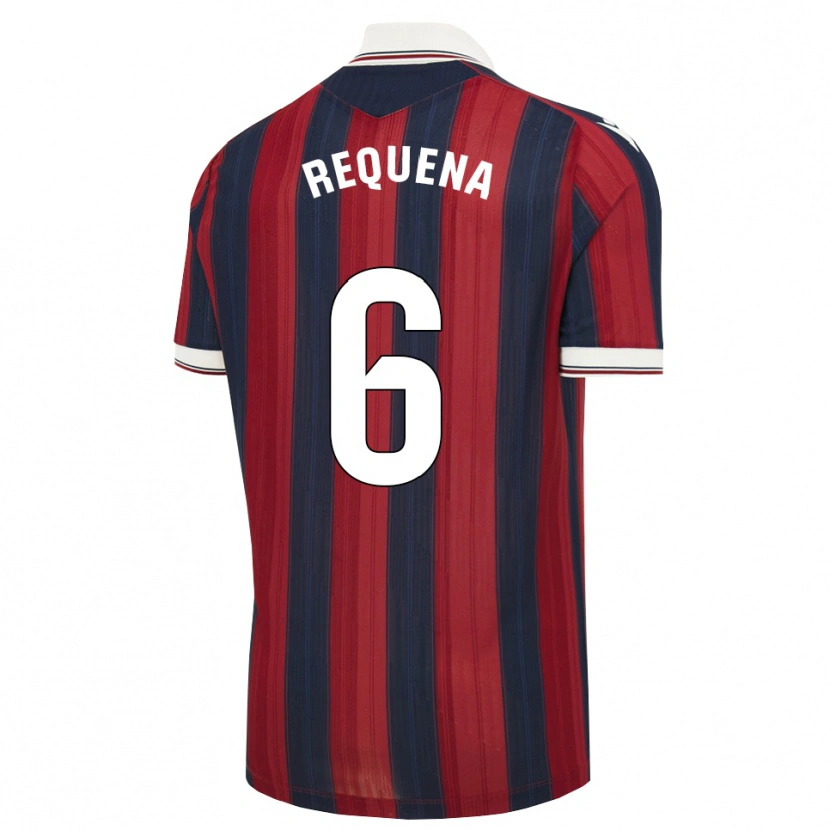 Danxen Criança Camisola Dani Requena #6 Azul Meia-Noite Vermelho Principal 2026/27 Camisa