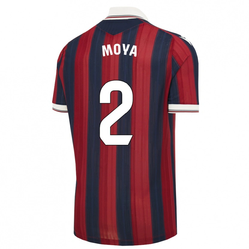 Danxen Criança Camisola Alejandro Moya #2 Azul Meia-Noite Vermelho Principal 2026/27 Camisa