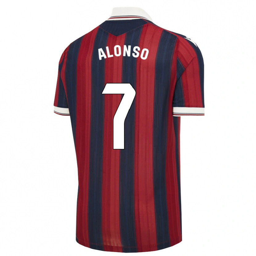Danxen Criança Camisola Javi Alonso #7 Azul Meia-Noite Vermelho Principal 2026/27 Camisa