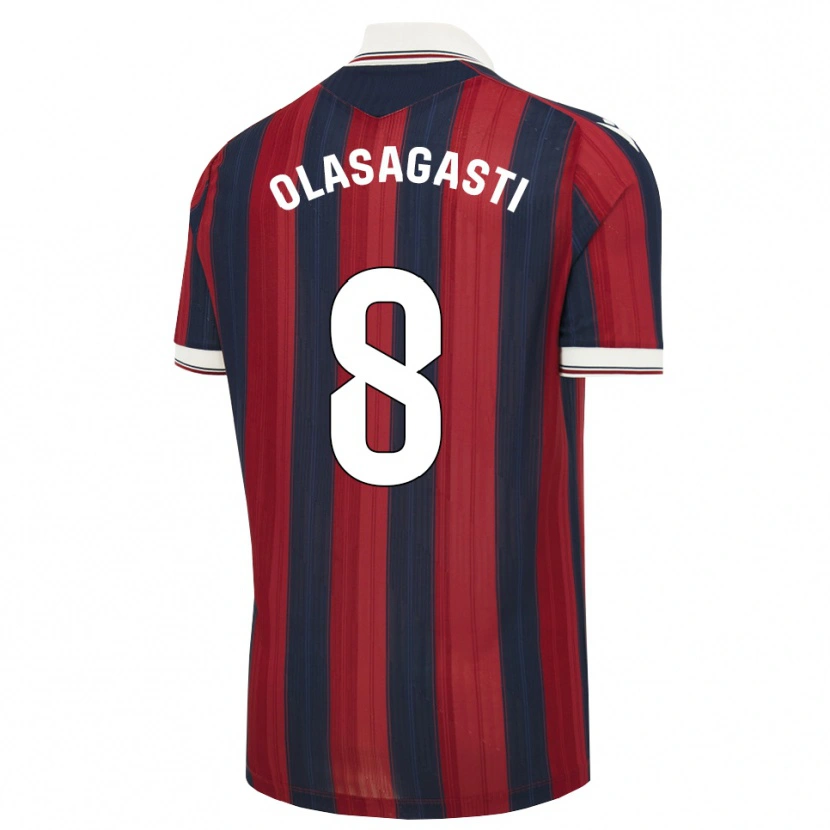 Danxen Criança Camisola Jon Ander Olasagasti #8 Azul Meia-Noite Vermelho Principal 2026/27 Camisa