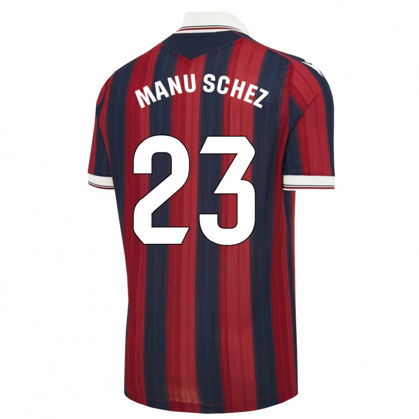 Danxen Criança Camisola Manu Sánchez #23 Azul Meia-Noite Vermelho Principal 2026/27 Camisa