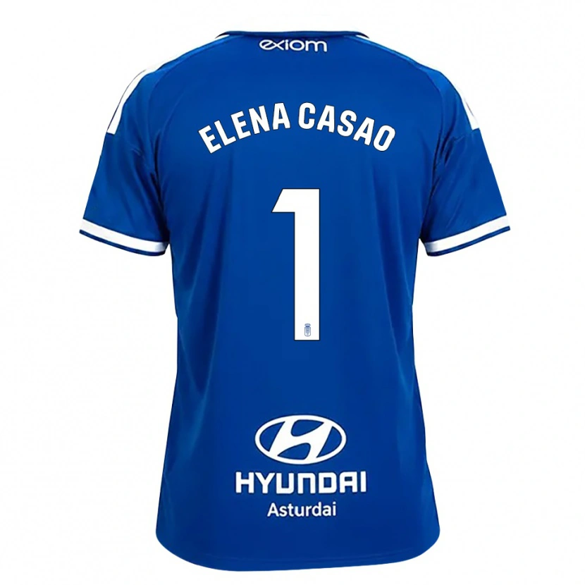 Danxen Criança Camisola Elena Casao López #1 Azul Médio Branco Principal 2026/27 Camisa